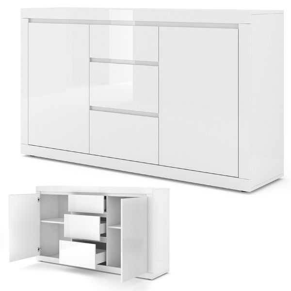 Комод двухдверный Bello Bianco 3 белый Bim Furniture BIM0236 фото - bimfurniture.com.ua