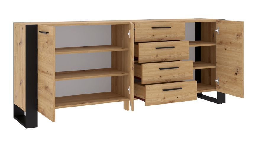 Комод трьохдверний Nuka K дуб артизан Bim Furniture BIM0197 фото - bimfurniture.com.ua