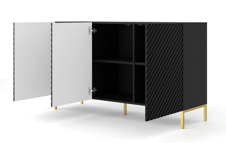 Комод чотирьохдверний SURF 3D 150 чорний Bim Furniture BIM0148 фото - bimfurniture.com.ua