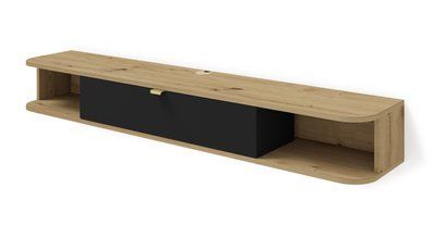 Тумба під телевізор Icarus 156 дуб артизан / чорний Bim Furniture BIM0427 фото - bimfurniture.com.ua