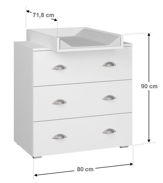 Комод Mia з столиком білий Bim Furniture BIM0460 фото - bimfurniture.com.ua