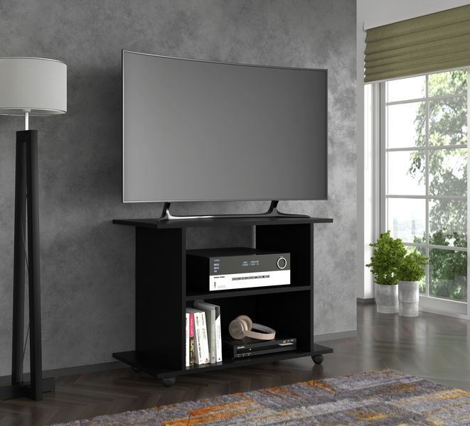 Тумба під телевізор на колесиках Yogi чорна Bim Furniture BIM0352 фото - bimfurniture.com.ua
