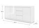 Комод трехдверный в гостиную Bello Bianco 4 белый Bim Furniture BIM0241 фото 4 - bimfurniture.com.ua
