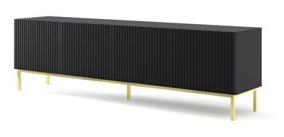 Тумба под телевизор четырехдверная Ravenna B 200 4D черный Bim Furniture BIM0243 фото - bimfurniture.com.ua