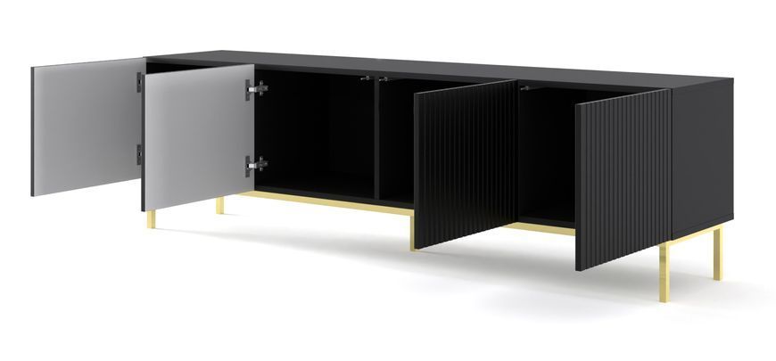 Тумба под телевизор четырехдверная Ravenna B 200 4D черный Bim Furniture BIM0243 фото - bimfurniture.com.ua