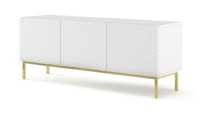 Тумба под телевизор с бриллиантовым эффектом Ravenna C 150 3D белая Bim Furniture BIM0291 фото - bimfurniture.com.ua
