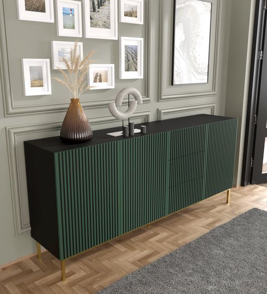 Комод у вітальню Ravenna F Cabinet 200 3D3S зелений Bim Furniture BIM0467 фото - bimfurniture.com.ua