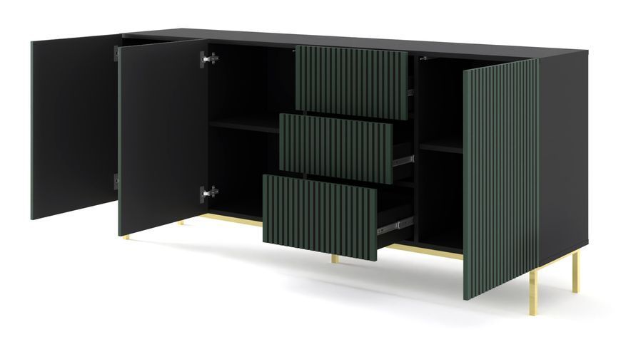 Комод у вітальню Ravenna F Cabinet 200 3D3S зелений Bim Furniture BIM0467 фото - bimfurniture.com.ua