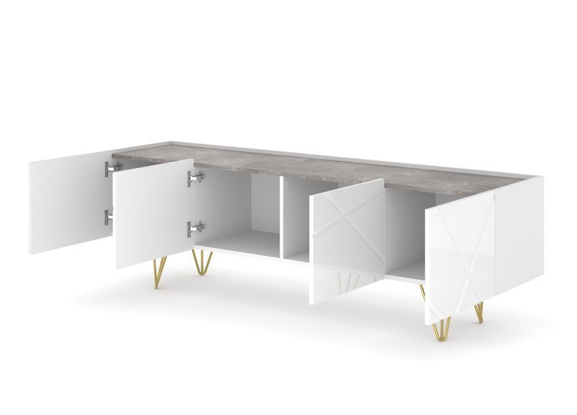Тумба під телевізор Space 180 4D біла Bim Furniture BIM0501 фото - bimfurniture.com.ua