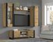 Витрина стеклянная навесная в гостиную Mondi 125 дуб артизан / черный Bim Furniture BIM0110 фото 6 - bimfurniture.com.ua