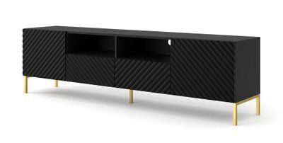 Тумба ТВ на ніжках з нішею SURF 2D2S 200 чорна Bim Furniture BIM0160 фото - bimfurniture.com.ua