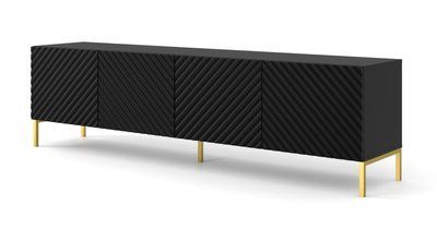 Тумба ТВ на ніжках SURF 4D 200 чорна Bim Furniture BIM0164 фото - bimfurniture.com.ua