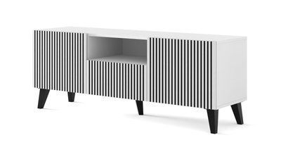 Тумба на ножках с открытой нишей и дверцей Stand 150 2D1S белая Bim Furniture BIM0475 фото - bimfurniture.com.ua