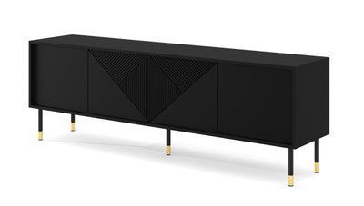 Тумба TV на ножках Woody 4D 180 черная Bim Furniture BIM01116 фото - bimfurniture.com.ua