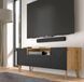 Тумба під телевізор у вітальню Luxi 160 2D1K дуб артизан / чорний Bim Furniture BIM0023 фото 5 - bimfurniture.com.ua