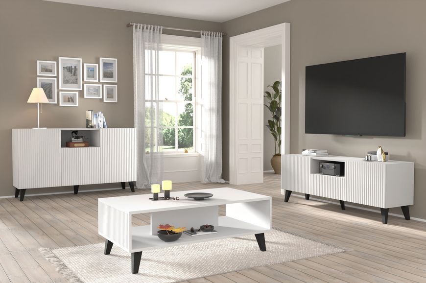 Тумба на ножках Ravenna PB 150 2D1S белая Bim Furniture BIM0477 фото - bimfurniture.com.ua