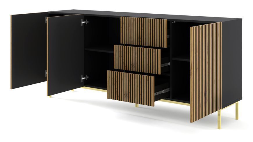 Комод в гостиную Ravenna F Cabinet 200 3D3S дуб артизан Bim Furniture BIM0321 фото - bimfurniture.com.ua