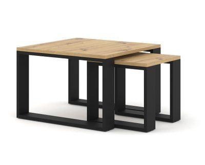 Комплект журнальных столиков в гостиную Nuka M дуб артизан Bim Furniture BIM0207 фото - bimfurniture.com.ua