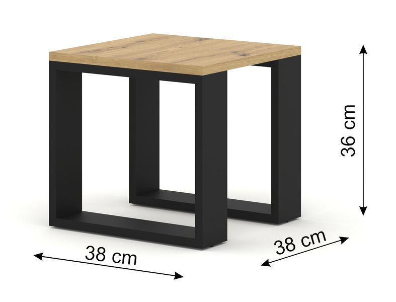Комплект журнальних столиків у вітальню Nuka M дуб артизан Bim Furniture BIM0207 фото - bimfurniture.com.ua