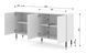 Комод четырехдверный на ножках Woody 4D 180 белый Bim Furniture BIM0121 фото 7 - bimfurniture.com.ua