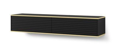 Навесная тумба под телевизор Subi 180 черная Bim Furniture BIM0338 фото - bimfurniture.com.ua