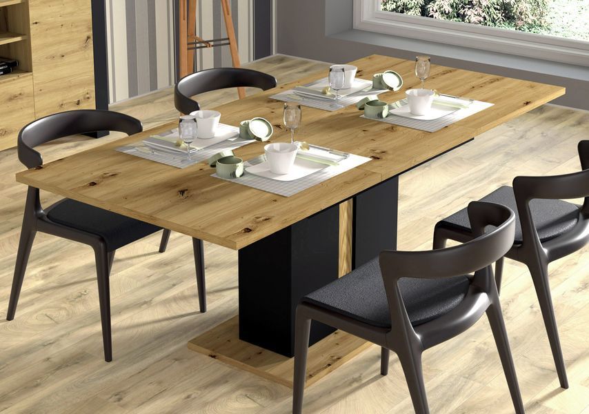 Cтіл обідній розкладний Mondi 160-200 дуб артизан Bim Furniture BIM0339 фото - bimfurniture.com.ua
