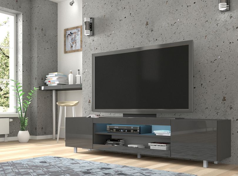 Тумба под телевизор в гостиную Kate графит Bim Furniture BIM0309 фото - bimfurniture.com.ua