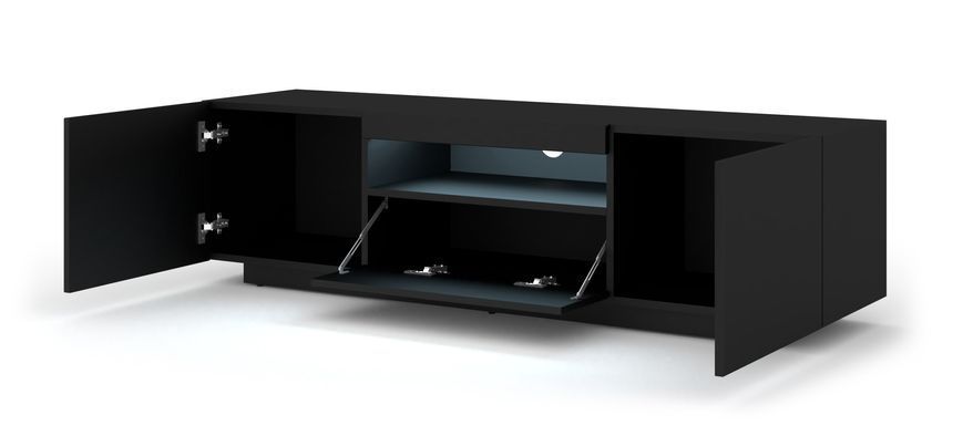 Тумба під телевізор у вітальню Aura 150 чорна Bim Furniture BIM0376 фото - bimfurniture.com.ua