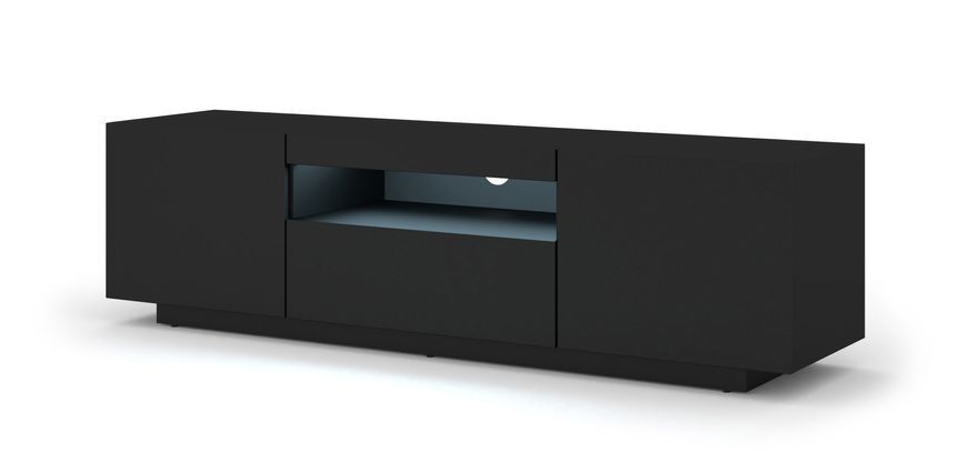 Тумба під телевізор у вітальню Aura 150 чорна Bim Furniture BIM0376 фото - bimfurniture.com.ua
