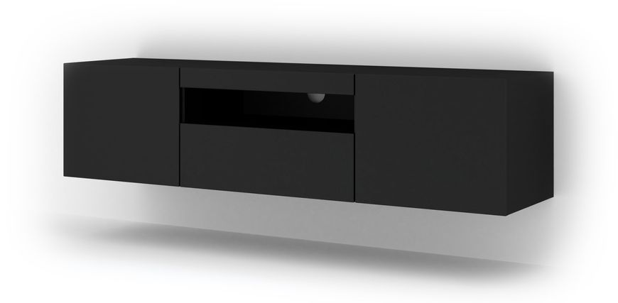Тумба під телевізор у вітальню Aura 150 чорна Bim Furniture BIM0376 фото - bimfurniture.com.ua