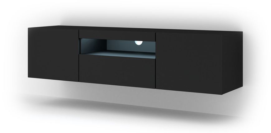 Тумба під телевізор у вітальню Aura 150 чорна Bim Furniture BIM0376 фото - bimfurniture.com.ua