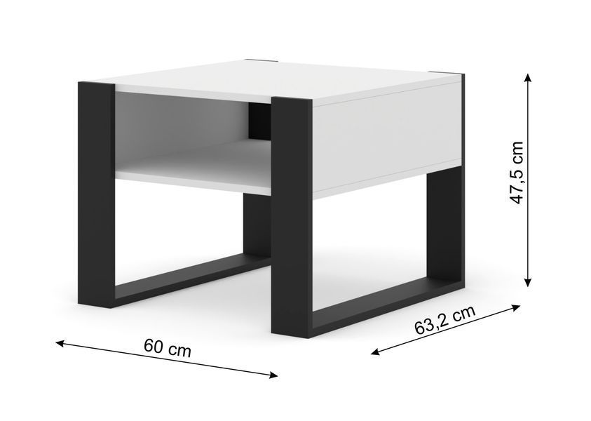 Журнальний стіл у вітальню Mondi 60 білий Bim Furniture BIM0442 фото - bimfurniture.com.ua