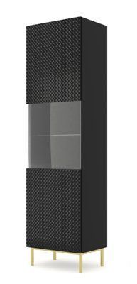 Вітрина з ефектом діаманту Ravenna C 1DS чорна Bim Furniture BIM0311 фото - bimfurniture.com.ua