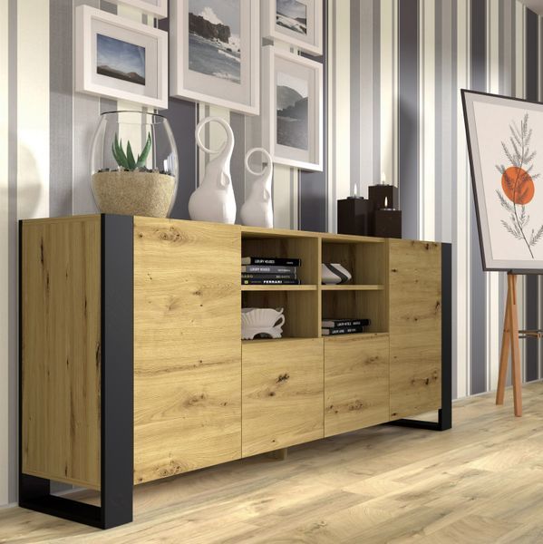Комод трехдверный Mondi 188 2D2K дуб артизан Bim Furniture BIM0131 фото - bimfurniture.com.ua