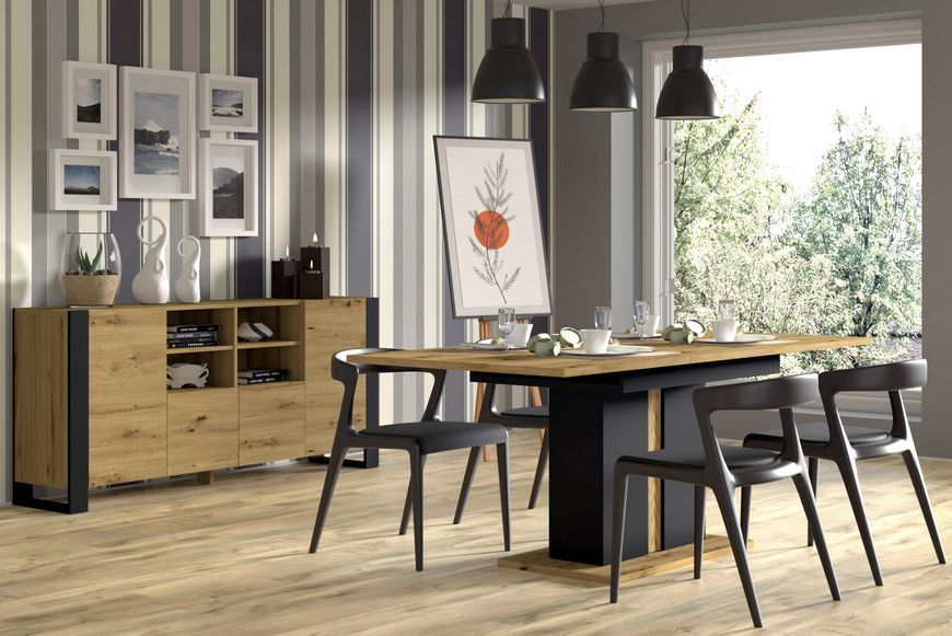 Комод трехдверный Mondi 188 2D2K дуб артизан Bim Furniture BIM0131 фото - bimfurniture.com.ua