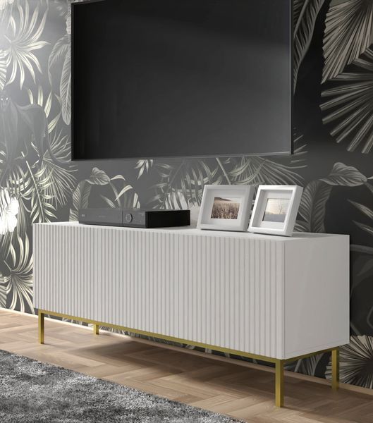 Тумба під телевізор у вітальню Ravenna B 150 3D білий Bim Furniture BIM0222 фото - bimfurniture.com.ua