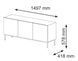 Тумба під телевізор у вітальню Ravenna B 150 3D білий Bim Furniture BIM0222 фото 3 - bimfurniture.com.ua