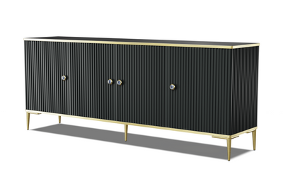 Комод чотирьохдверний на ніжках Petra 182 4D чорний Bim Furniture BIM0137 фото - bimfurniture.com.ua