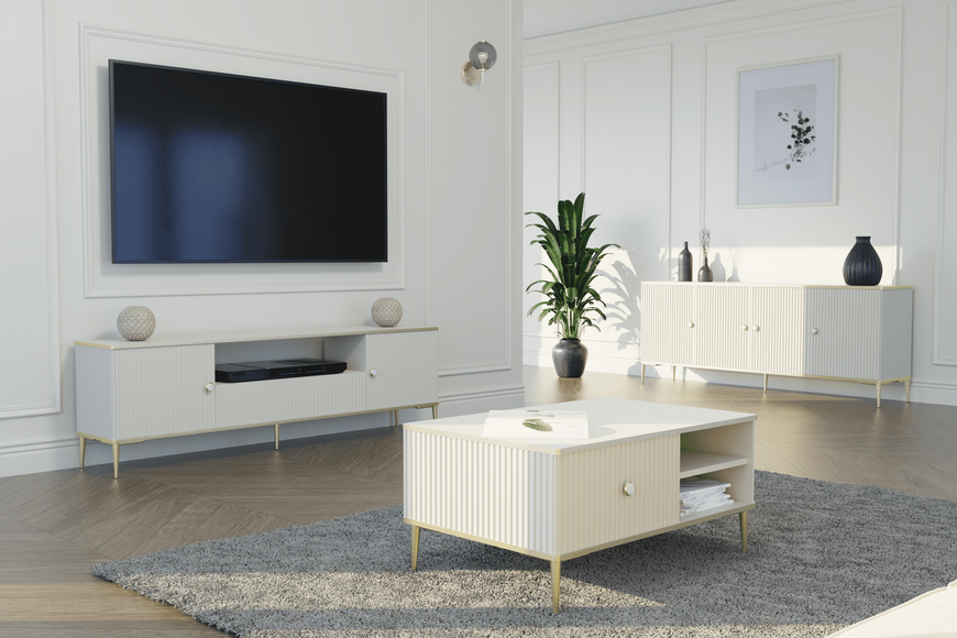 Журнальный стол на золотых ножках Petra 90x60 кашимир Bim Furniture BIM0138 фото - bimfurniture.com.ua