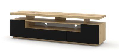 Тумба под телевизор Eva 180 дуб артиазн / черный Bim Furniture BIM0319 фото - bimfurniture.com.ua