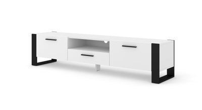Тумба TV трехдверная Nuka 200 белая Bim Furniture BIM0193 фото - bimfurniture.com.ua