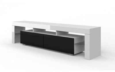 Тумба под телевизор TV 190 BC белый / черный Bim Furniture BIM0281 фото - bimfurniture.com.ua