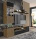 Тумба трехдверная с открытыми полками Auris 200 3D дуб артизан / черный Bim Furniture BIM0050 фото 3 - bimfurniture.com.ua