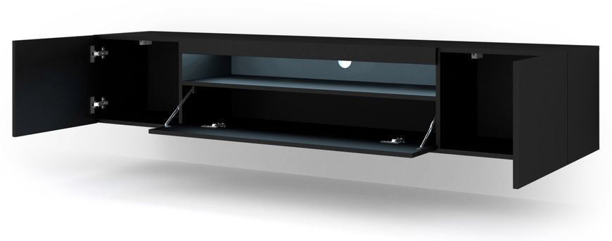 Тумба під телевізор у вітальню Aura 200 чорна Bim Furniture BIM0386 фото - bimfurniture.com.ua