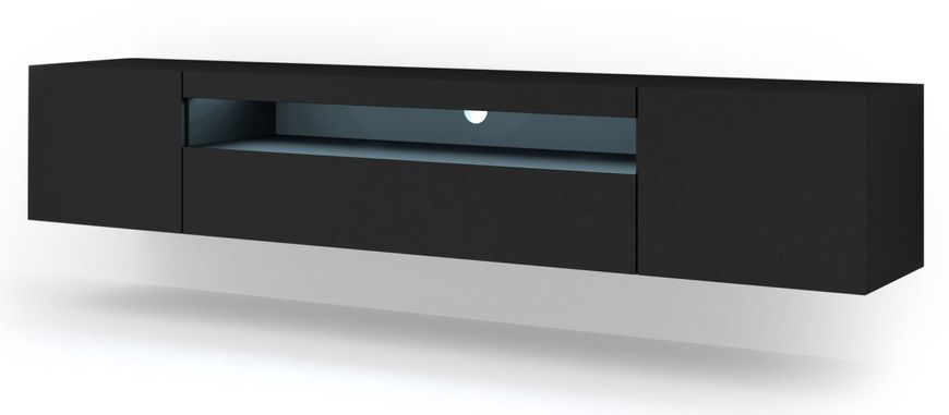 Тумба під телевізор у вітальню Aura 200 чорна Bim Furniture BIM0386 фото - bimfurniture.com.ua