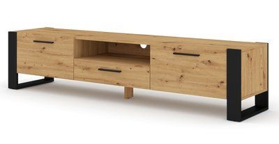 Тумба TV трехдверная Nuka 200 дуб артизан Bim Furniture BIM0194 фото - bimfurniture.com.ua