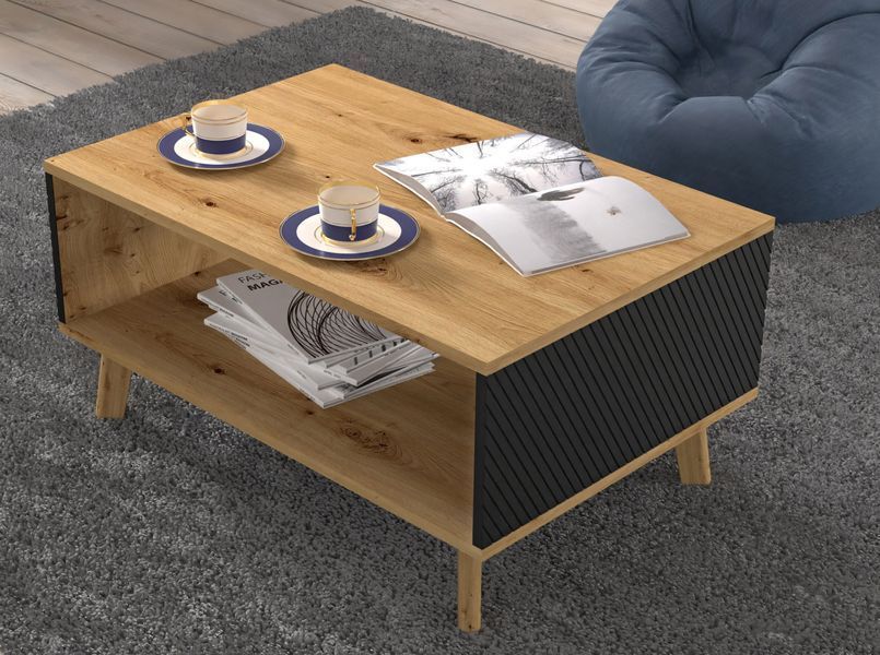 Журнальный стол Luxi 90 дуб артизан Bim Furniture BIM0456 фото - bimfurniture.com.ua