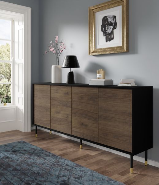 Комод чотирьохдверний на ніжках Sherwood 4D 180 дуб катанія Bim Furniture BIM0098 фото - bimfurniture.com.ua