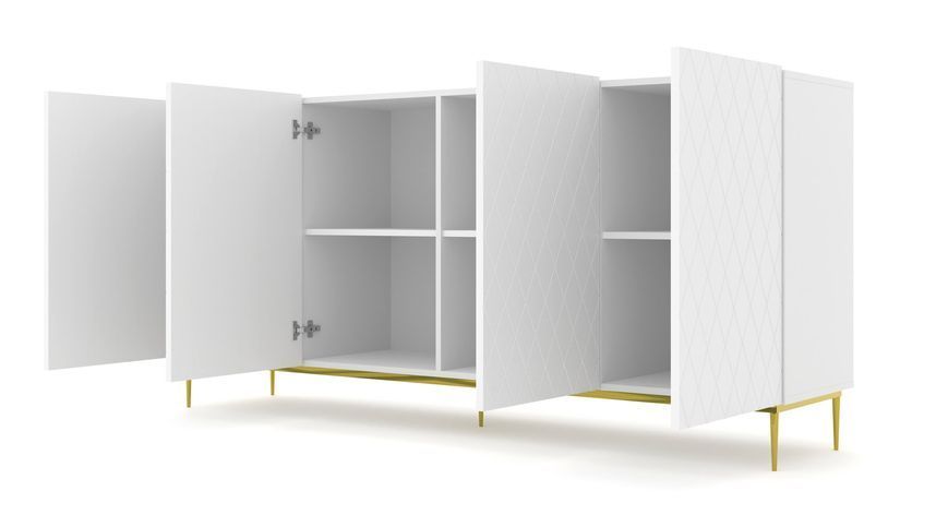 Комод четырехдверный на ножках Diuna 192 KOM4D белый Bim Furniture BIM0051 фото - bimfurniture.com.ua