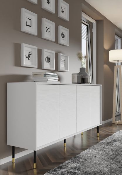 Комод четырехдверный на ножках Sherwood 4D 180 белый Bim Furniture BIM0099 фото - bimfurniture.com.ua